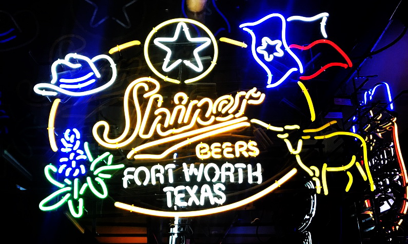 Shiner Beer Fort Worth Texas Neon Sign